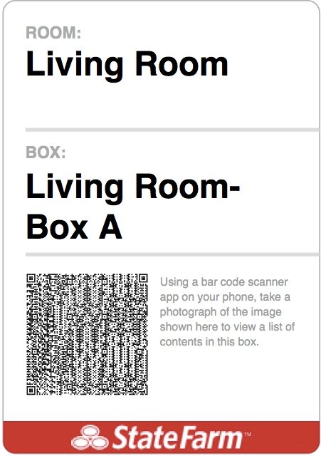 Online label for iPad moving app